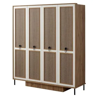 Holzschrank Kleiderschrank Kinderschrank Schrank Holz Braun Design - Braun
