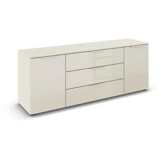 Rauch Kommode Türkommode Sideboard Kombikommode FLIPP mit Glasfront", beige Breite 160 cm