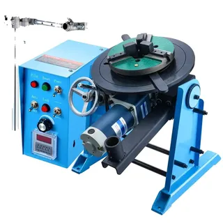 Vevor Schweißdrehtisch 120 W Schweißpositionierer 0,5–6U/min Manipulator 25 kg(Horizontal)/50 kg(vertikal) Drehtisch 0–90° Neigungswinkel KD200-Dreibackenfutter zum Schneiden, Schleifen, Montieren