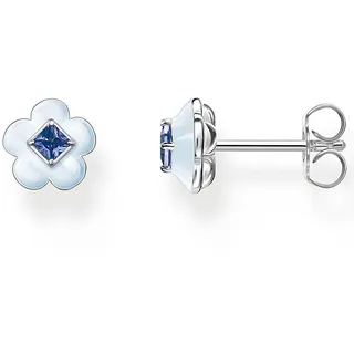 Thomas Sabo Ohrstecker Blume mit blauem Stein, H2269-496-1