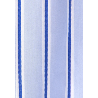 Schluppenbluse SEIDENSTICKER, Damen, Gr. XL (42), hellblau, 73% Baumwolle, 23% Polyamid, 4% Elasthan, gestreift, regular fit, Blusen Schluppenbluse, 1/1 Binderkragen Gestreift