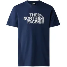 THE NORTH FACE Woodcut Dome T-Shirt Summit Navy M