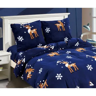 Mikrofaser-Bettwäsche "Bär" 200X200 Weihnachten Kaschmir Zum Anfassen - Braun