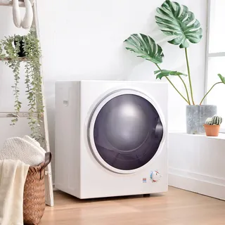 DRIXNO Ablufttrockner Trockner Mini Wäschetrockner Dryer Machine, 850w/2,5kg/Weiß/50x42x59 cm, Überhitzungsschutz, wandmontierbar [Energieklasse C]