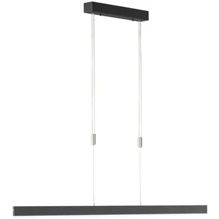 Schöner Wohnen Led-Hängeleuchte Straight, Schwarz, Nickel, Metall, 90-150 cm, ausziehbar, Lampen , Leuchten, Innenbeleuchtung, Hängelampen