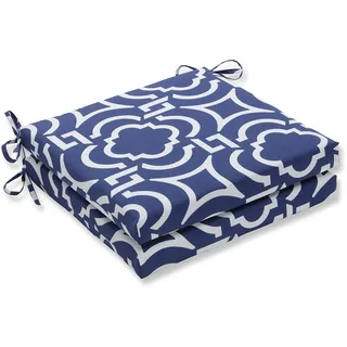 Pillow Perfect Carmody Sitzkissen, kariert, Marineblau, 2 Stück, blau, 20 in. L X 20 in. W X 3 in. D