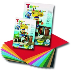 Bild Tonpapierblock A4 20 Blatt 130 g/qm, farbig sortiert