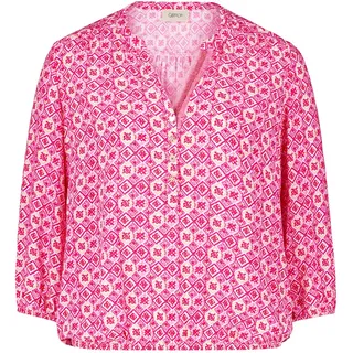 Cartoon Damen Casual-Bluse mit Muster 40, Pink/Rosa