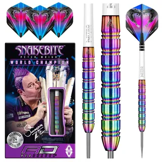 RED DRAGON Darts – Peter Wright Snakebite 1 Series 24g – 85% Wolfram– Profi Dartpfeile Metallspitze mit Dart Flüge und Schäften