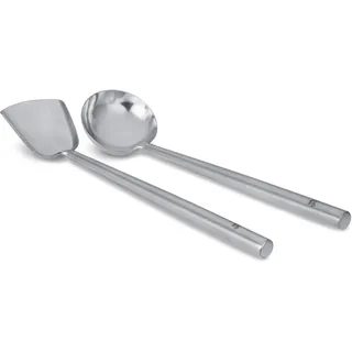 Craft Wok s/s Schöpfkelle und Pfannenwender (Pfannenwender) Edelstahl-Set mit Edelstahlgriffen für asiatische chinesische Woks traditionell / 732W326