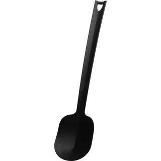 FACKELMANN Vorlegelöffel Wok Kochlöffel Asia Line, Küchenhelfer aus Kunststoff, Löffel für beschichtete Töpfe und Pfannen (Farbe: Schwarz), Menge: 1 Stück, ca. 35cm