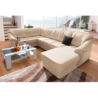 sit&more Wohnlandschaft »Savona U-Form, B: 320 cm« optional Bettfunktion, Federkern, beige