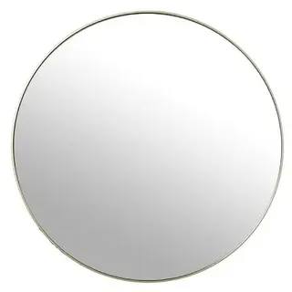 DRW Runder Wandspiegel aus vergoldetem Metall, 80 x 80 x 5 cm