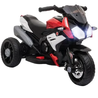 Homcom Kinder Elektromotorrad Kindermotorrad Kinderfahrzeug 3km/h , Rot, Schwarz , Metall, Kunststoff , 42x52x86 cm , Freizeit & Co, Gartenspielzeug, Kinder-Elektrofahrzeuge