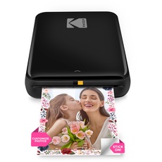 KODAK Step Drucker Drahtloser mobiler Fotodrucker mit Zink-Technologie druckt 2 × 3 Zoll große Fotos (schwarz) KODAK-App für iOS- und Android-Geräte mit Bluetooth- oder NFC-Smart-Gerät.