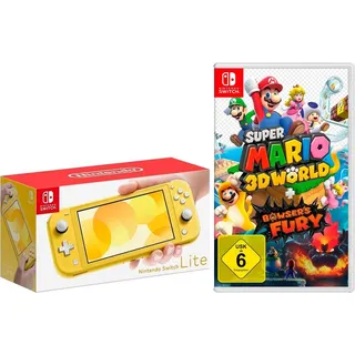 Switch Lite gelb + Super Mario 3D World + Bowser's Fury