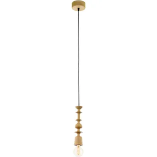 EGLO Avoltri 1-flg. 7 cm rund Holz braun