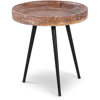 byLIVING Ava rund Holz / schwarz 38 x 40 x 38 cm
