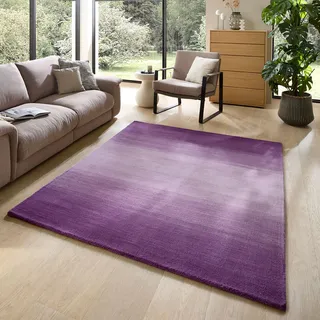 THEKO Wool Comfort Wollteppich 160 x 230 cm Lila