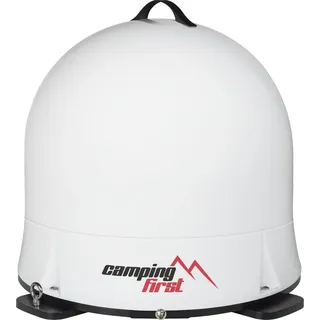 Camping First Satmex Dome – Vollautomatische Sat-Antenne (Für den mobilen Einsatz, selbstständige Ausrichtung auf Astra 19,2° Ost, robuste Kuppel, Keine Separate Stromversorgung nötig) – Weiß