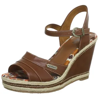 s.Oliver Damen Casual Sandalen, Braun (Tobacco 319)