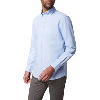 Businesshemd PIERRE CARDIN, Herren, Gr. M, N-Gr, blau (air), Web, Obermaterial: 100% Baumwolle, unifarben, 1-Knopf-Manschette, Hemden Businesshemd, mit Brusttasche