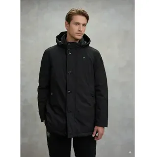 Blauer für Herren. 25WBLUK03142 Chester abnehmbarer Kapuzenparka schwarz (M), Lässig, Polyester
