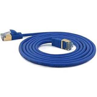 Wantec Extra dünnes CAT7 SSTP Patchkabel 0,1 m, Cat7, S/FTP (S-STP), RJ-45, RJ-45, blau