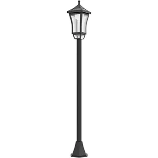 Outsunny Solar Gartenlaterne für Draußen 127 cm Kaltweiß LED Schwarz