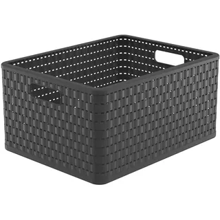 Rotho Aufbewahrungskorb COUNTRY 43 x 33 x 22 cm grau