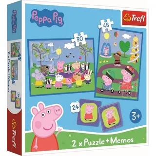 pbs deutschland gmbh & co.kg Magni 2 in 1 Puzzle & Memo Peppa Pig (30 Teile)