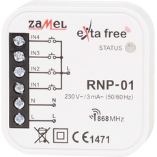 klein, montagefreundlich, universell, mit großer Reichweite, sorgfältig verarbeitet, hochwertig, raffiniert, modern, mit geringem Stromverbrauch 4-Kanal-Funksender RNP-01 Exta Free Zamel