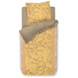 Pip Studio Bodhi Flower bettwäsche-Set 2 TLG. - 135 x 200 cm - Gelb - Baumwolle - mit Reißverschluss