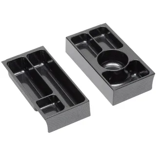 Dieter Knoll Kosmetik-Organizer , Grau , Kunststoff , 13x5.3x25.3 cm , Badaccessoires, Sonstige Badaccessoires