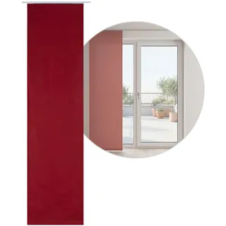 BEAUTEX Blackout Schiebegardine Blickdicht Maße 60x245 cm Rot | verdunkelnd und lichtundurchlässig, inkl. Zubehör, Flächenvorhang / Schiebevorhang für Wohnzimmer, Schlafzimmer und Türen