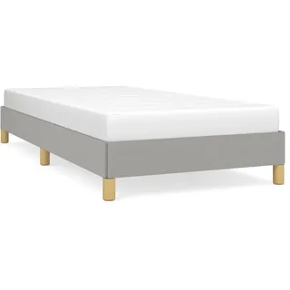 vidaXL Bettgestell ohne Matratze Hellgrau 80x200 cm Stoff - Grau