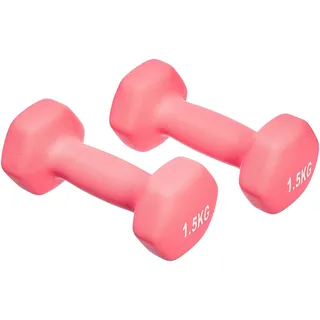 Amazon Basics Neopren Hanteln Hantel-Set 2 x 1,5 kg pink