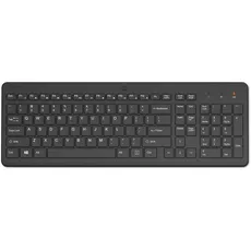 HP 220 Wireless-Tastatur | 2,4 GHz Wireless | USB Dongle | bis zu 16 Monate Akkulaufzeit (AAA-Batterie) | 425,5 g | QWERTZ | Schwarz