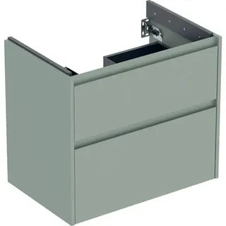Geberit Renova Plan Unterschrank für Waschtisch, mit zwei Schubladen, 69,3x60,6x44,6cm, 504.029.IK.1, Farbe: salbeigrün / lackiert seidenmatt