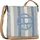 Hobo Bag Baumwolle Blau/Weiß
