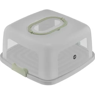 Emsa Kuchenaufbewahrungsbox rechteckig grün, Kuchentransportbox, Transparent