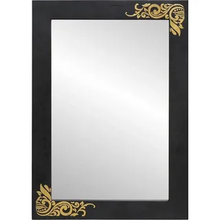 vidaXL Badezimmer Spiegel Schwarz und Silber 70 x 50 x 2,5 cm - Schwarz