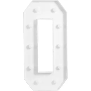 LED Leuchtzahl - Zahl 0 - 100 cm - Warmweiß 2000–3000 K - Deko für Geburtstag & Hochzeit - Weiß