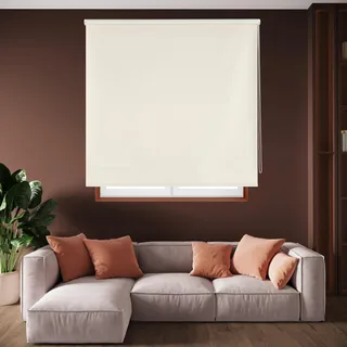 Blindecor Draco | Rollo verdunkelung - Beige, 100 x 230 cm (BxH) | Stoffgröße 97 x 225 cm. Thermorollo für fenster