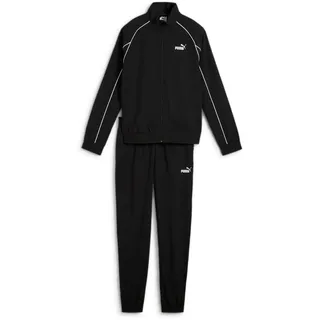 Jogginganzug PUMA "WOVEN TRACKSUIT CL", Damen, Gr. S, schwarz (puma schwarz), Obermaterial: 100% Polyamid, colorblocking, regular fit, Sportanzüge Jogginganzug, mit wärmeisolierender Funktion, windabweisend