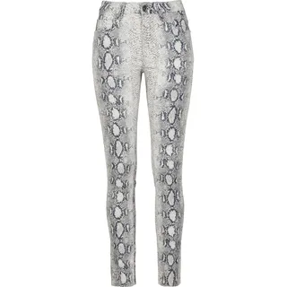 URBAN CLASSICS Stoffhose Damen Skinny Twill altweiß/grau L