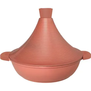 Aluguss Tajine Tagine Ø28cm Induktion Silikongriffe Gartopf Dampfgarer Bräte Hellbraun - Hellbraun