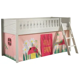 Vipack Hochbett Scott 90 x 200 cm Kiefer massiv lackiert weiß