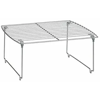 Kinvara Faltbares Regal, silberfarben, Metall, 44 x 28 x 19 cm (6 Stück)