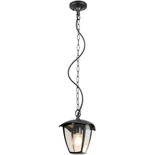 Trio Pendelleuchte Venta Aluminium Schwarz matt E27 IP44